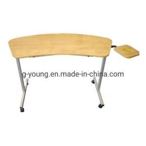 Hot Sale Bedside Table Hospital Steel Overbed Rolling Table