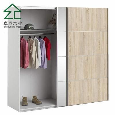 White Glossy Double Doors Wardrobe