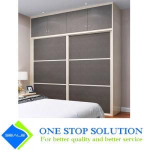 Gray Decorative Sliding Door Wardrobes Modular Cupboard (ZY 2042)
