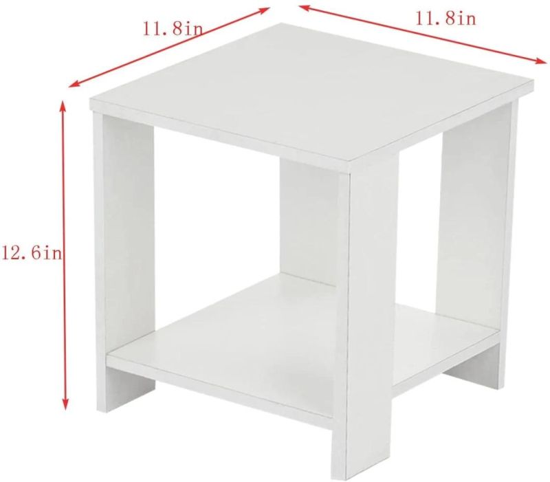 Modern White Bedside Table Nightstand for Living Room Bedroom