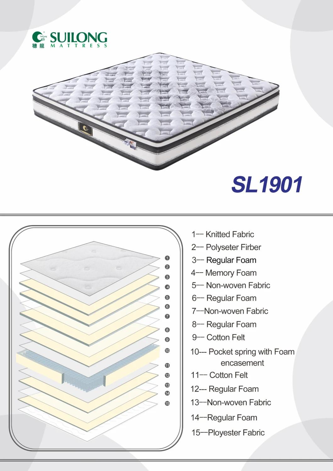 Luxury Memory Foam Pocket Spring Mattress Full Mattress