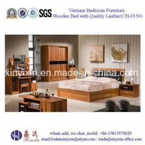 Customized Wooden Double Bed Home Bedroom Furniture (SH-015#)