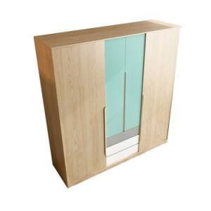 Factory Price Shallow Walnut Customized Size Sliding Door Wardrobe