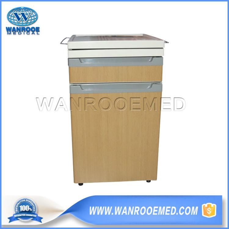 Bc008 Hospital Furniture ABS Movable Medical Bedside Cabinet with Wheels