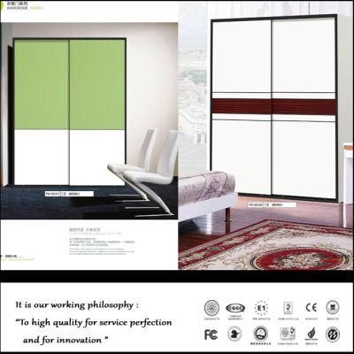 Tempered High Glossy UV Sliding Door Wardrobe