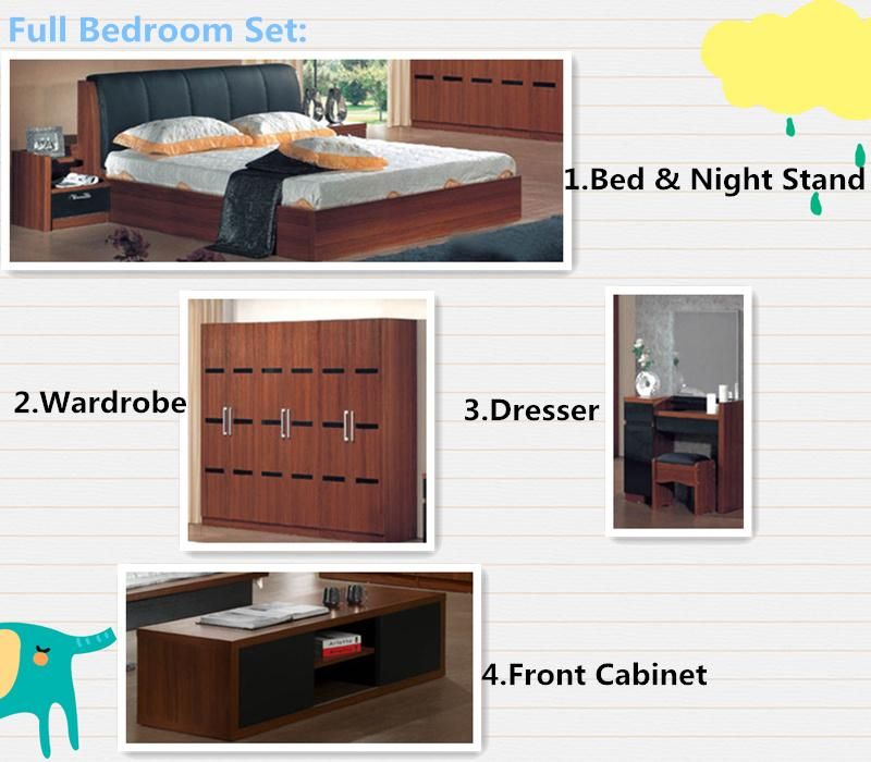 2021 Hot Selling Twin Living Bedroom Laminated MDF Bed (UL-L8803)
