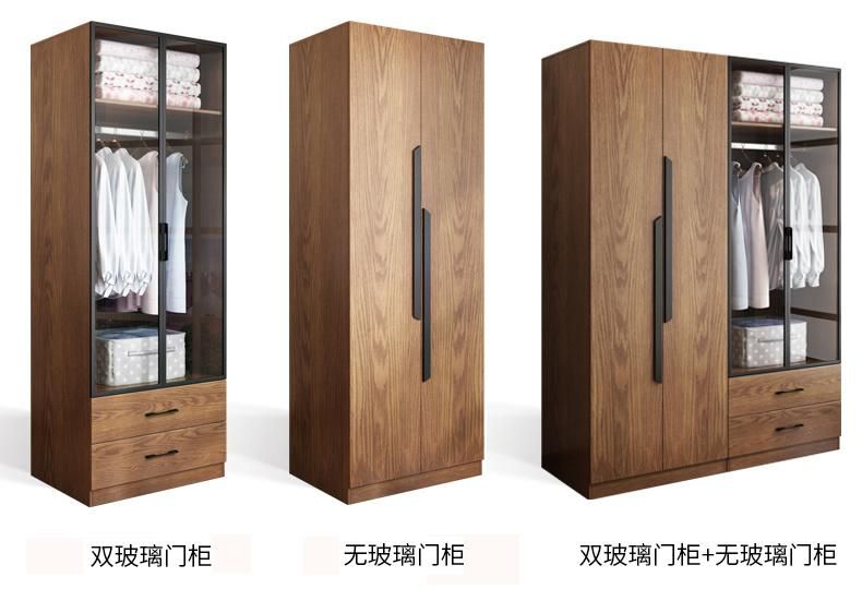Modern Minimalist Home Bedroom Multifunctional Glass Door Wardrobe