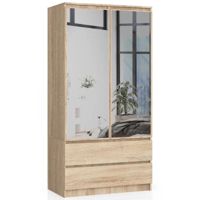 Wholesale Quality Mirror Wardrobe Bedroom Furniture MDF Clothes Cabinet