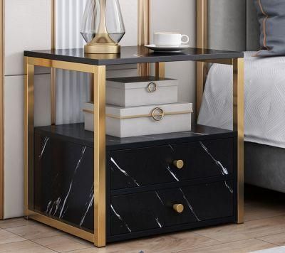 Nova Minimalist Modern Bedroom Furniture Marble Top Nightstands