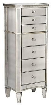 Hot Sale Silver Glass Drawer Cabinet Mirror Dresser Furniture