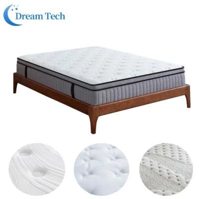 Custom Factory Wholesale Mattress Roll up in Box Firm Pocket Spring Portable Latex Mattress