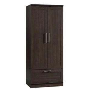 2021 New Design Melamine Pb MDF Cheap Two Door Bedroom Wardrobe with One Drawer