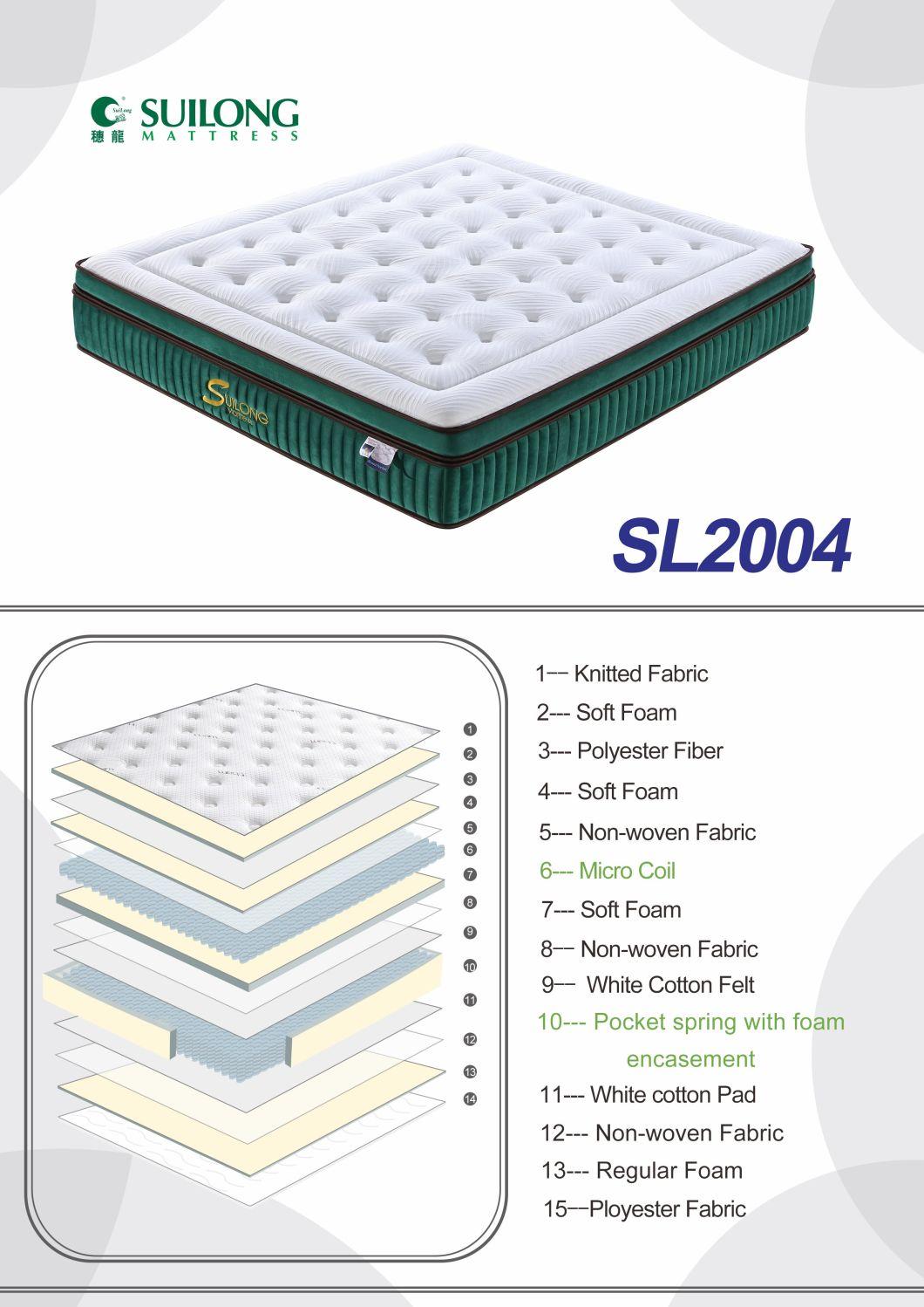 Whole Sale Mattress Home Used Pocket Spring Mattress (SL2004)