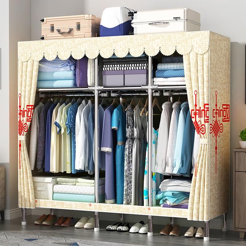Hot Sales Simple and Economical Assembled Fabric Wardrobe