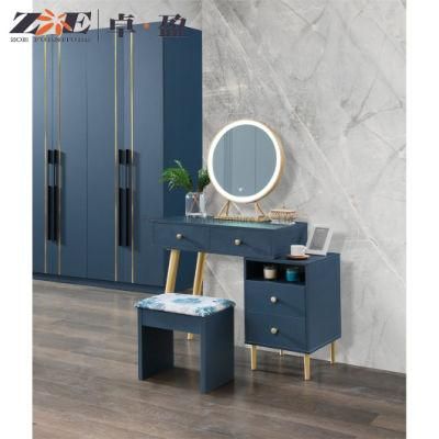 Bedroom Furniture Supplier Modern Cheap 2 Drawers MDF Wood Vanity Dresser with Mirror Dressing Table Price