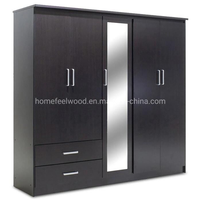 Wholesale Modern European Home Bedroom Furniture Wooden MDF Closet Wardrobe (HF-WF051321)