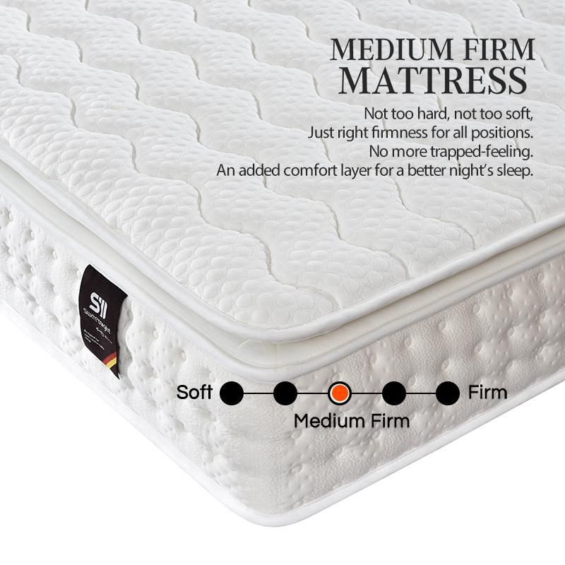 Bed High Density Wadded Natural Latex Sponge Compressed Coil Bonnell Fabric Hotel Memory Foam Spring Mattress