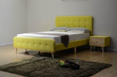 Huayang Full/ Double/ Queen/ King Size Crushed Velvet Material Bed Bedroom Bed King Bed