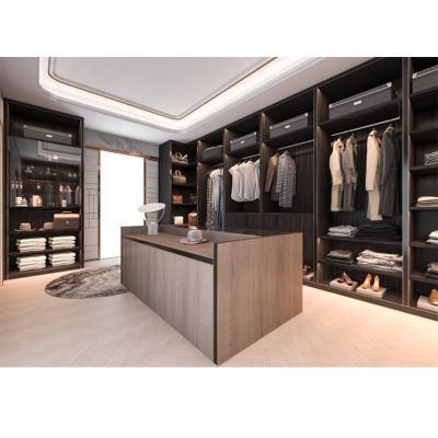 Luxury Women&prime;s Dressing Room Wardrobe Walk in Closet with Shoe Cabinet