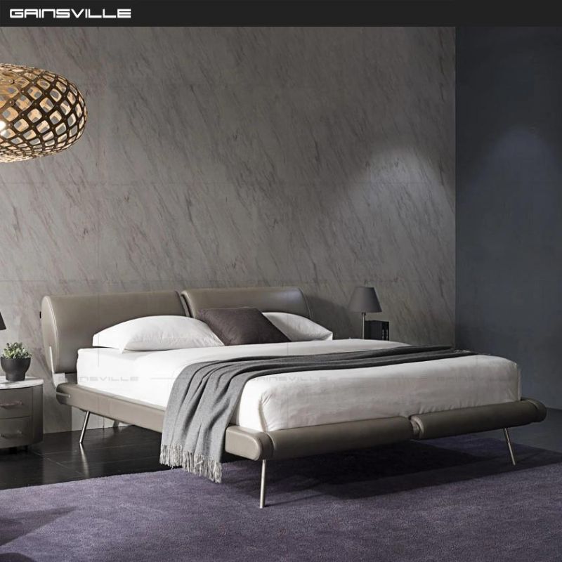Latest Home Furniture Bedroom Furniture King Bed Double Bed Leather Bed in Modern Style Fashion