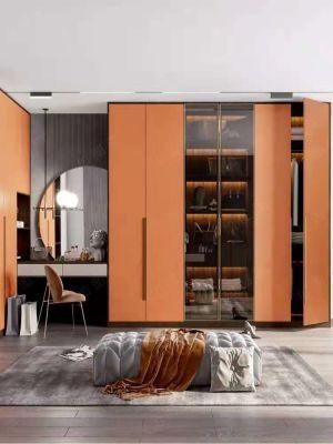 Modern Light Luxury Design Orange Combination Wardrobe