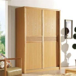 Modern 2 Doors Melamine Wooden Wardrobe