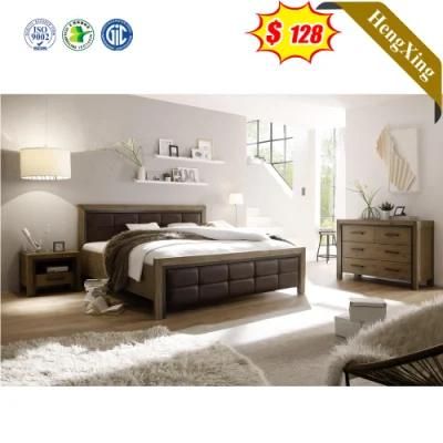 Light Luxury Style Creative Plaid Black Color Backrest Bedroom Furniture King Queen Size Beds