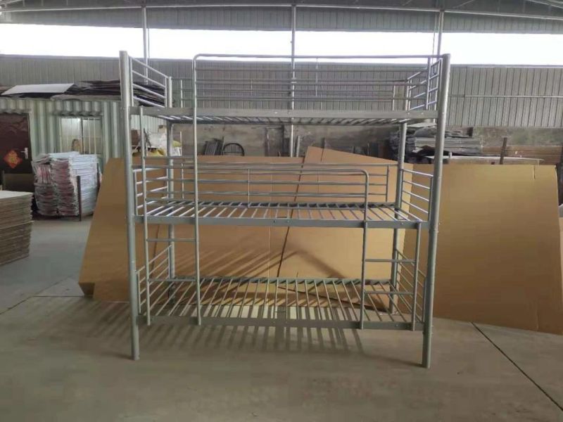 Factory Wholesale Metal Triple Layer Double Bed for Kids Adults
