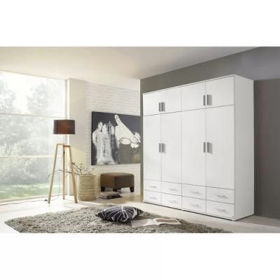 Modern Wooden Stylish Bedroom Furniture Multi Space Storage Wardrobe