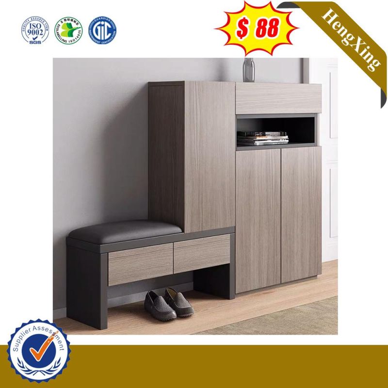 Elegant Solid Wood Modern Melamine Home Furniture Shoe Cabinet