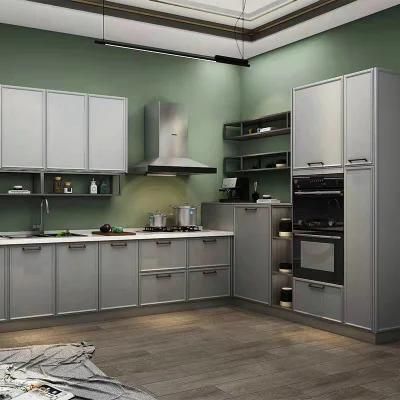Classic Designs of Kitchen Cabinets with LED Light From China