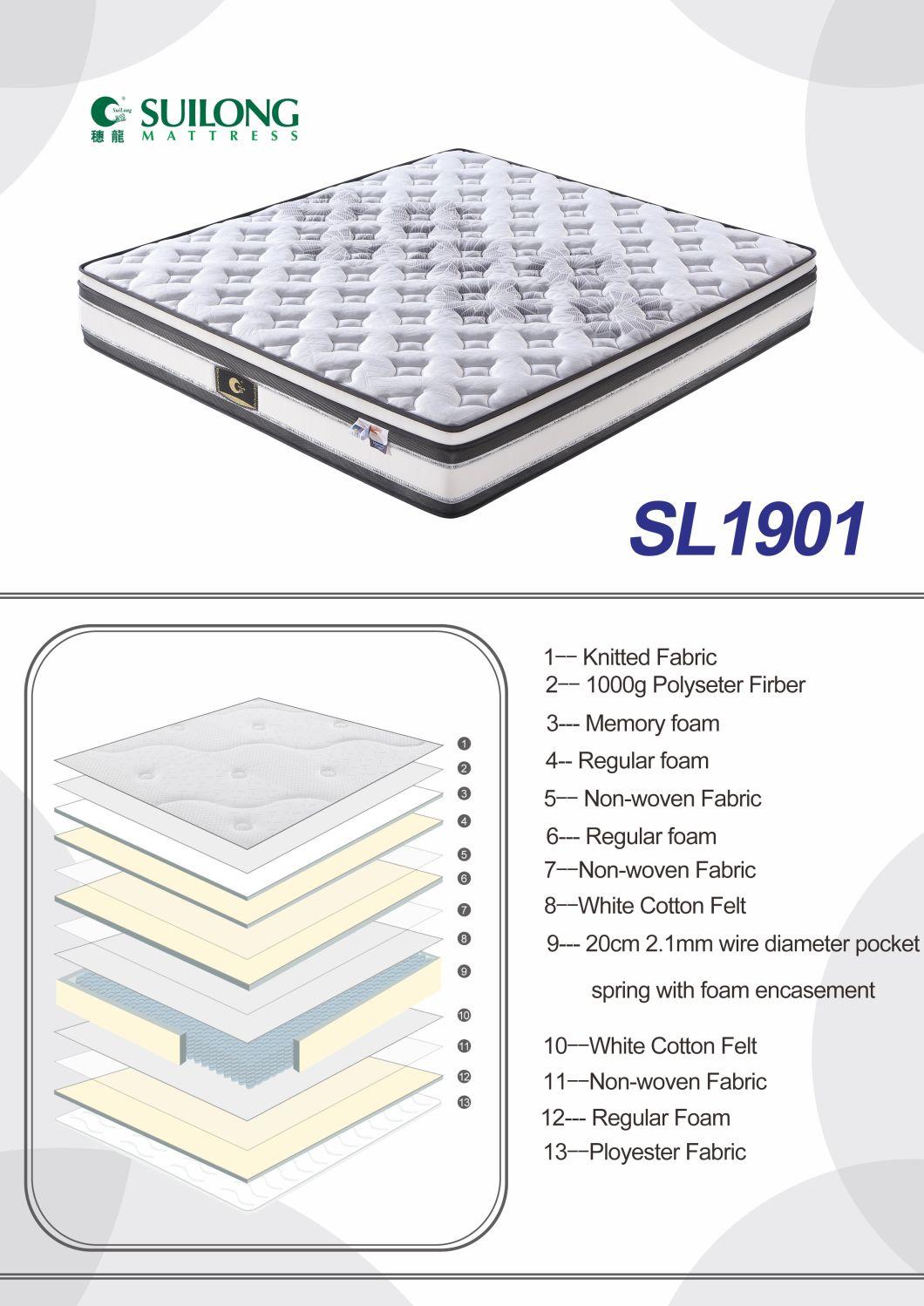 Comfortable Mattress Modern Furniture Pocket Spring Mattress
