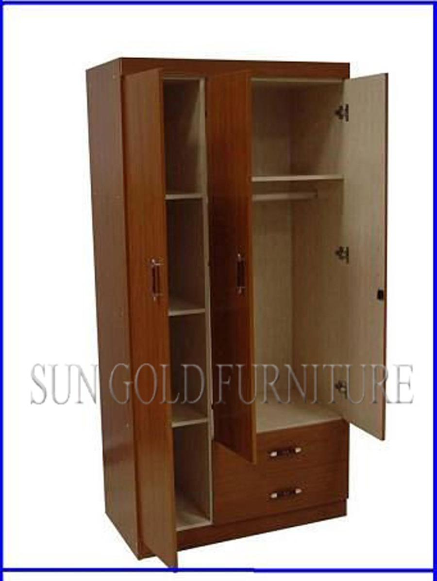 Modern Cheap 2 Door Sliding for Hotel Bedroom Furniture Wardrobe
