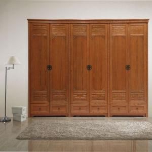 Oppein Oak Solid Wood Antique Hinged Wardrobe (YG21213)