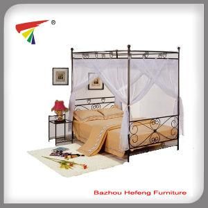 New Design European New Style Metal Queen Canopy Bed (HF042)