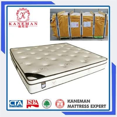 Hot Selling Cashmere Pocket Spring Mattress Compressed in a Pallet