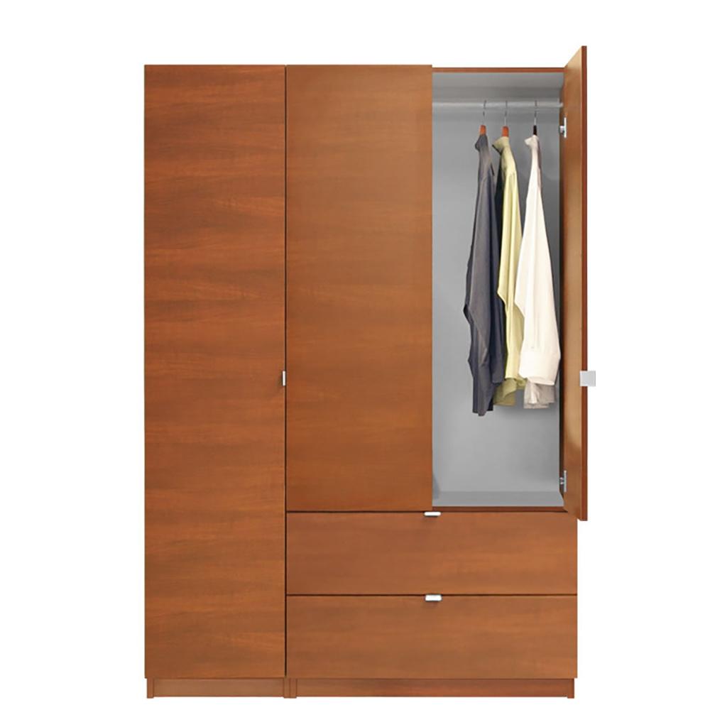 Home Furniture Wholesale Price Bedroom Wooden Hinged Door Storage Wardrobe