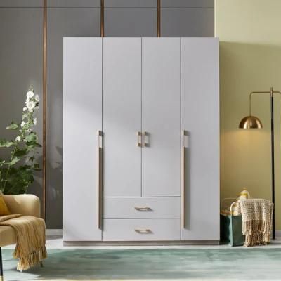 Quanu Modern Wholesale Simple 3 Door Wooden MDF Bedroom Wardrobe