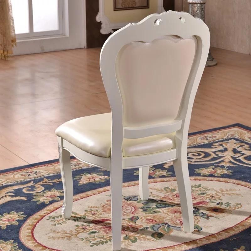 Home Furniture Classical Carving Vintage Chair Leather Dining Chair
