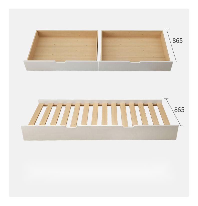Ins Nordic Solid Wood Children′ S Tree House Bed Small House Childrens Bed with Guardrail Floor Bed