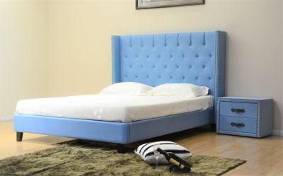 Huayang Bedroom Furniture King Size Bed PU Headboard Bedroom Bed
