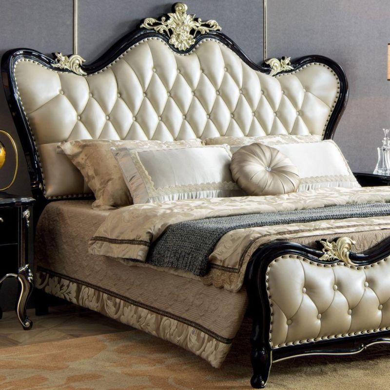 Factory Wholesale Home Furniture Bedroom Bed with Bed Bench