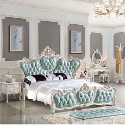 Optional Furniture Color Antique Bedroom Bed with Dresser for Home Furniture