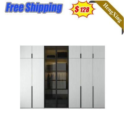 Simple Modern Chinese Wooden Hotel Home Living Room Bedroom Furniture Dining Glass Doors Cabinet Closet Wardrobe