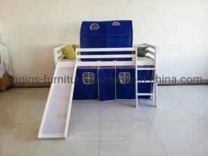 Children&prime;s Cabin Bed Frame with Slide &amp; Ladder Bunk Bed for Kids