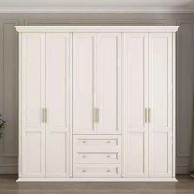 Modern Design Nordic Simple White Wardrobe with Drawers