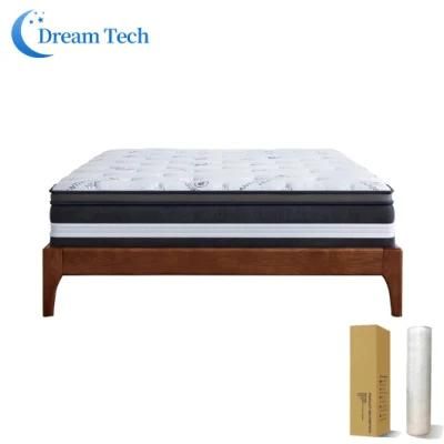 High Grade Micro-Fiber Quilted Fushion Hybrid Latex Vacuum Bed Spring Mattress