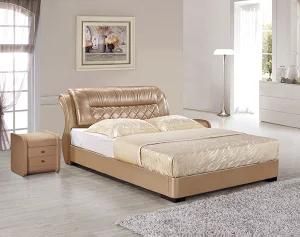 China Manufacturer Wholesale Leather King Bed Luxury Hotel Bedroom Bed