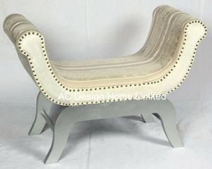 Vintage Fabric/Wooden Indoor Bedroom U Shape Bench