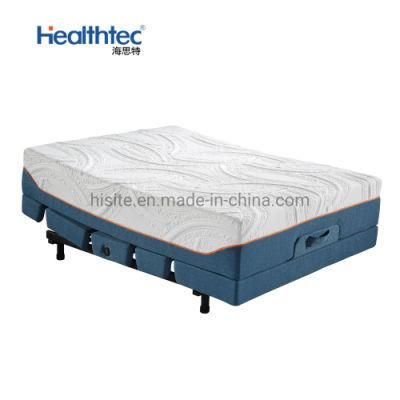 European Type Adjustable Electric Steel and Slat Bed with Platform Frame